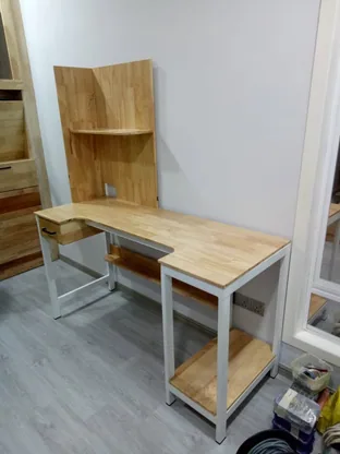 Custom wooden home office desk