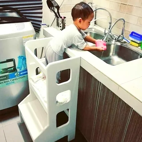 Learning tower being used
